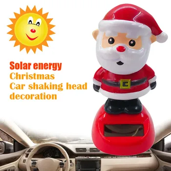 

2020 Solar Powered Dancing Swinging Dan-cer Toy Santa Claus Style Car Windowsill Decoration Christmas No Battery Required #LR1