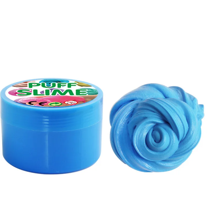 Пластилин slime Slym шпатлевка DIY puff gum детская головоломка рельеф прессования глиняная шпатлевка детские игрушки - Цвет: Light blue 1pcs