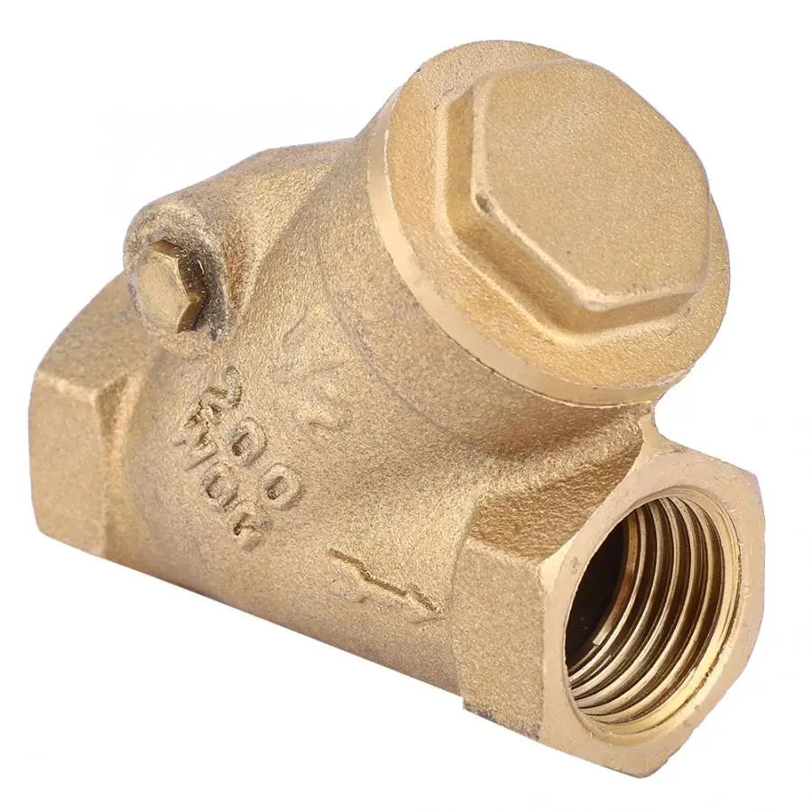 NPT 1/2in латунный обратный клапан y-типа односторонний обратный клапан 1.6Mpa для водяного газа Электрический магнитный клапан