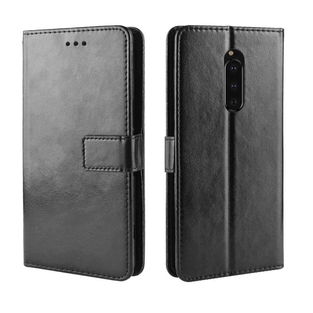 Чехол бумажник из ПУ кожи с откидной крышкой для Sony Xperia 1 10 Plus II XA2 XA3 XZ2 XZ3 Ace L3 X2 5 8