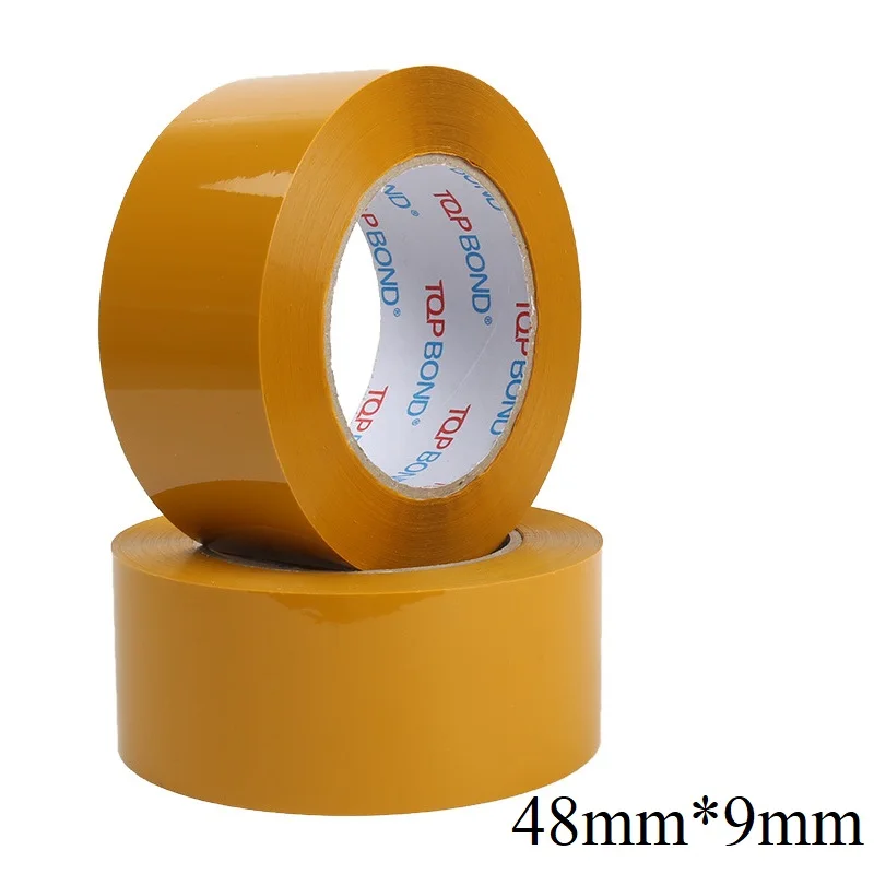 Yellow Parcel Box Adhesive Tapes 48mm19mm Silent Packing Tape Noiseless Strong Viscosity No Odor Environmental Protection Tape Wholesale (2)