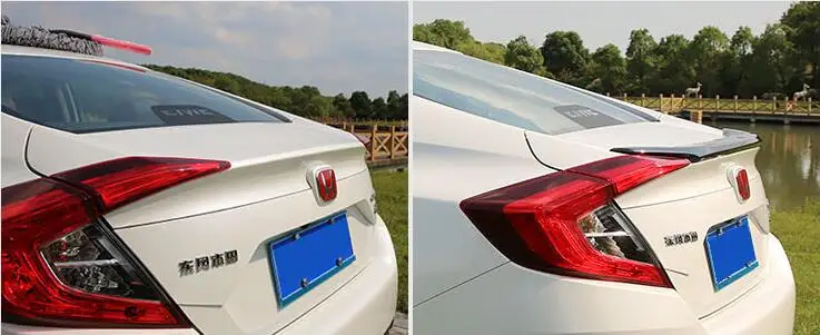 ABS углеродного волокна заднее крыло багажника выступ Спойлеры для Honda Civic