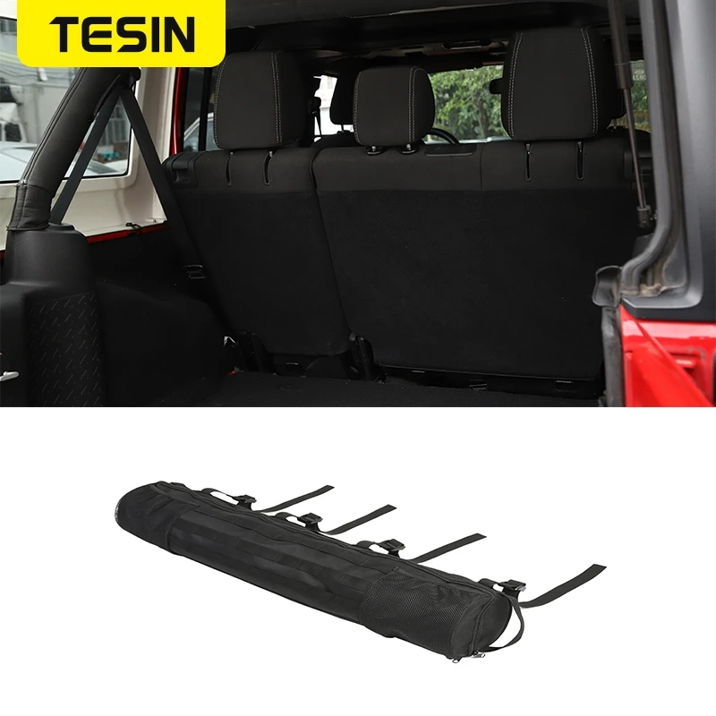 

TESIN Stowing Tidying For Jeep Wrangler TJ JK JL Multifunction Roll Bar Storage Bag Pocket Tool Organizer Black For Jeep All Car