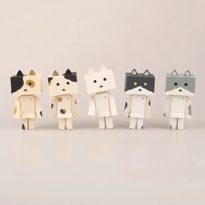 Цянь zhi lian Симпатичные 10-кошка Бумага коробка люди Danboard четырехлистный сестра кошка Danboard капсула игрушка
