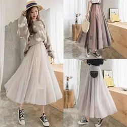 2021 spring new A-line skirt big swing skirt contrast color three layer mesh skirt multi layer medium length msm33 / P68 2021 spring new A-line skirt big swing skirt contrast color three layer mesh skirt multi layer medium length msm33 / P68