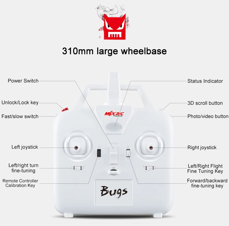 MJX Bugs 3 B3 Красный 2,4G Gyro RC Квадрокоптер бесщеточный мотор Дрон Профессиональный Дрон вертолет для камеры Gopro