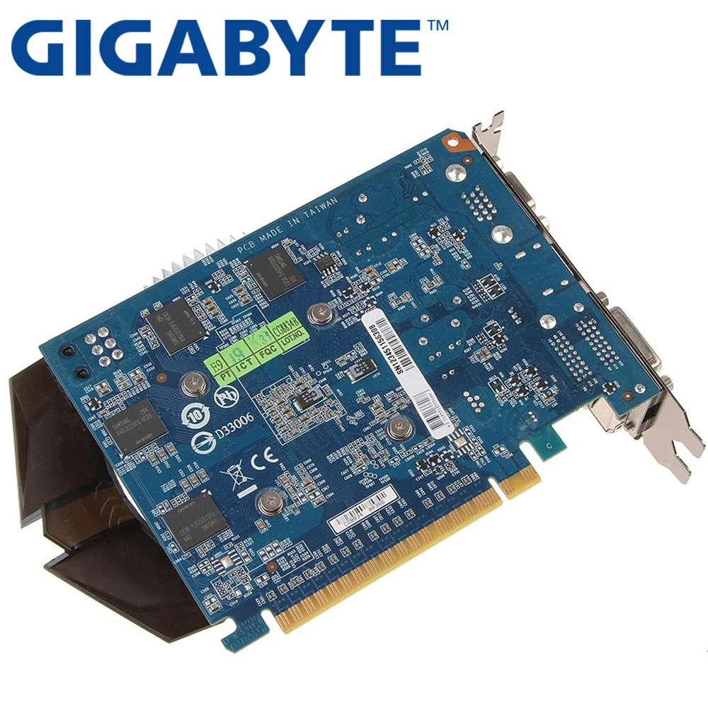 Видеокарты GIGABYTE GT 730 2 Гб D5 GV-N730D5-2GI видеокарта 64 бит GDDR5 для nVIDIA Geforce GT730 D5 HDMI Dvi VGA