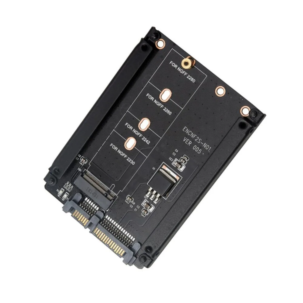 Металлический Чехол B+ M ключ M.2 NGFF SSD до 2,5 дюймов SATA 6 ГБ/сек. адаптер карта с корпусом разъем M2 адаптер NGFF с 5 винтами