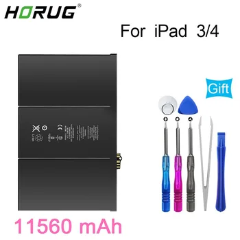 

HORUG Original Tablet Battery For iPad 3/4 rd A1403 A1416 A1430 A1433 A1459 A1460 A1389 11560mAh Battery For Apple iPad 3 iPad 4