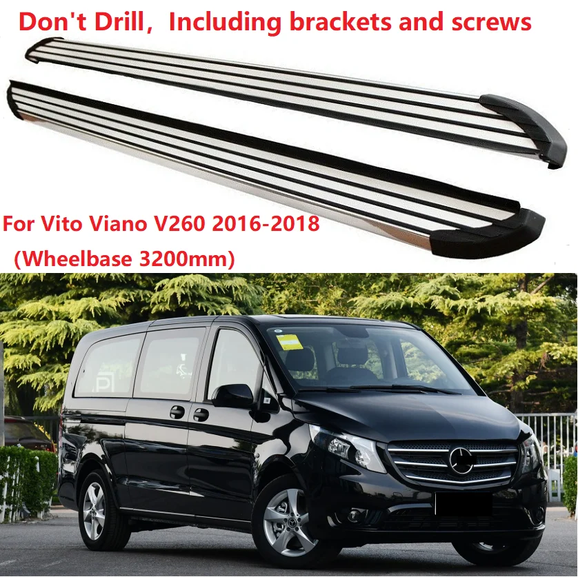 Алюминиевый для Mercedes Benz Vito Viano V260 Беговая доска боковой шаг Nerf бар педаль