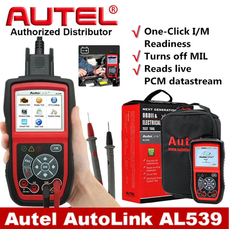 AUTEL AutoLink AL539 Электрический тестовый инструмент AVO Meter автомобильный считыватель