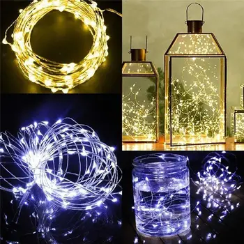 

Indoor Outdoor 5M Copper Wire Fairy Starry LED String Light AA Battery Power