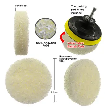 

3pcs Power Scrub Drill Pad Scouring Burrs Remover Kitchen Bathroom Cleaning Kit
