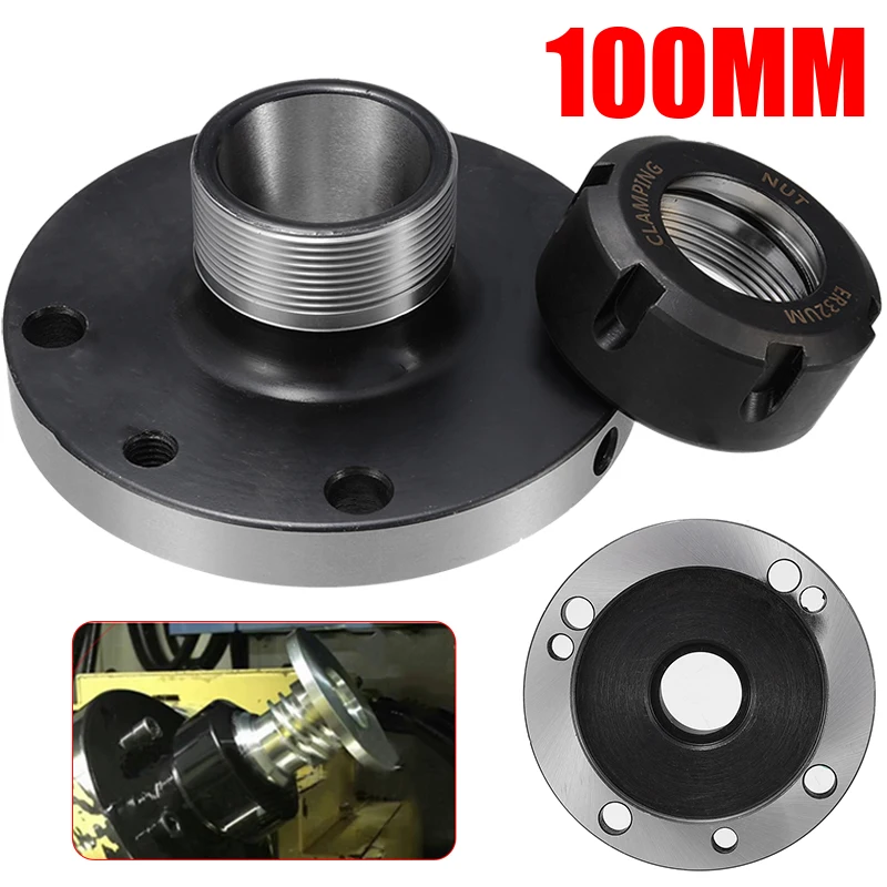 

1Pcs New 100mm Diameter ER-32 Collect Chuck Lathe Tool Holder Spring Collet Clamp For CNC Engraving Machine