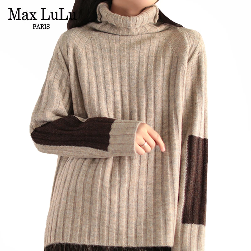 Новинка зимы 2020 модные женские пуловеры Max LuLu в китайском стиле повседневные