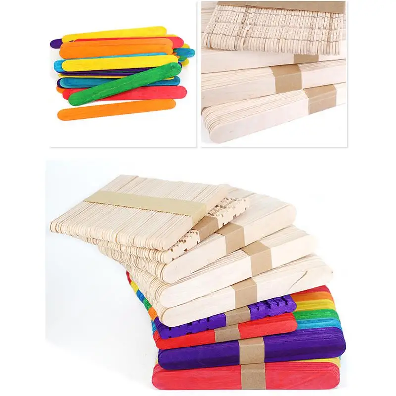 50pcs Popsicle Stick Ice Cube Maker Cream Tools Model Special-Purpose Wooden Craft Stick Lollipop Mold Accessories ice mold,ice cream sticks,ice cream molds,disposal lollipop sticks