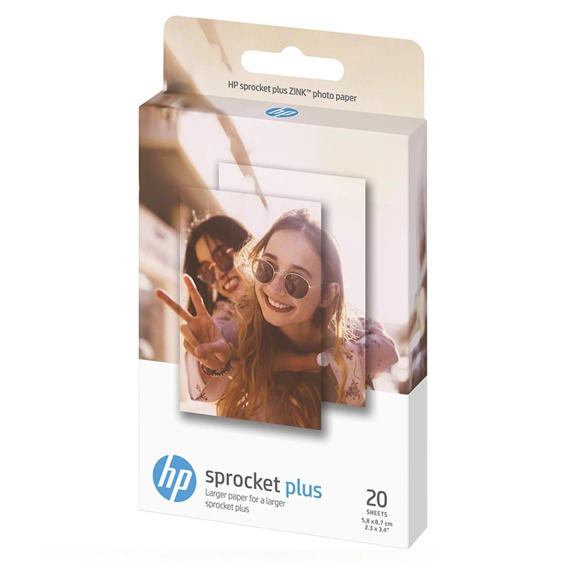 Фотобумага на 20 листов с липкой подложкой HP Звездочка плюс Zink 2 3x3 4 дюйма|Цифровые