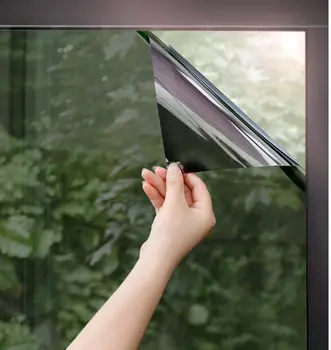 

Black Reflective Mirror Film One Way Window Film Mirrored Window Heat Control Privacy Film Sun Block Window Heat Control Sticker