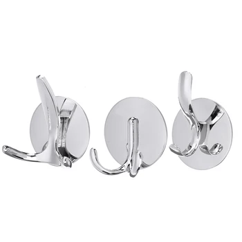 

3 Style Robe Hook Stainless Steel Single Robe Hanger Wall Door Mounted Bathroom Key Towel Coat Hooks for Bathroom Kitchen Set