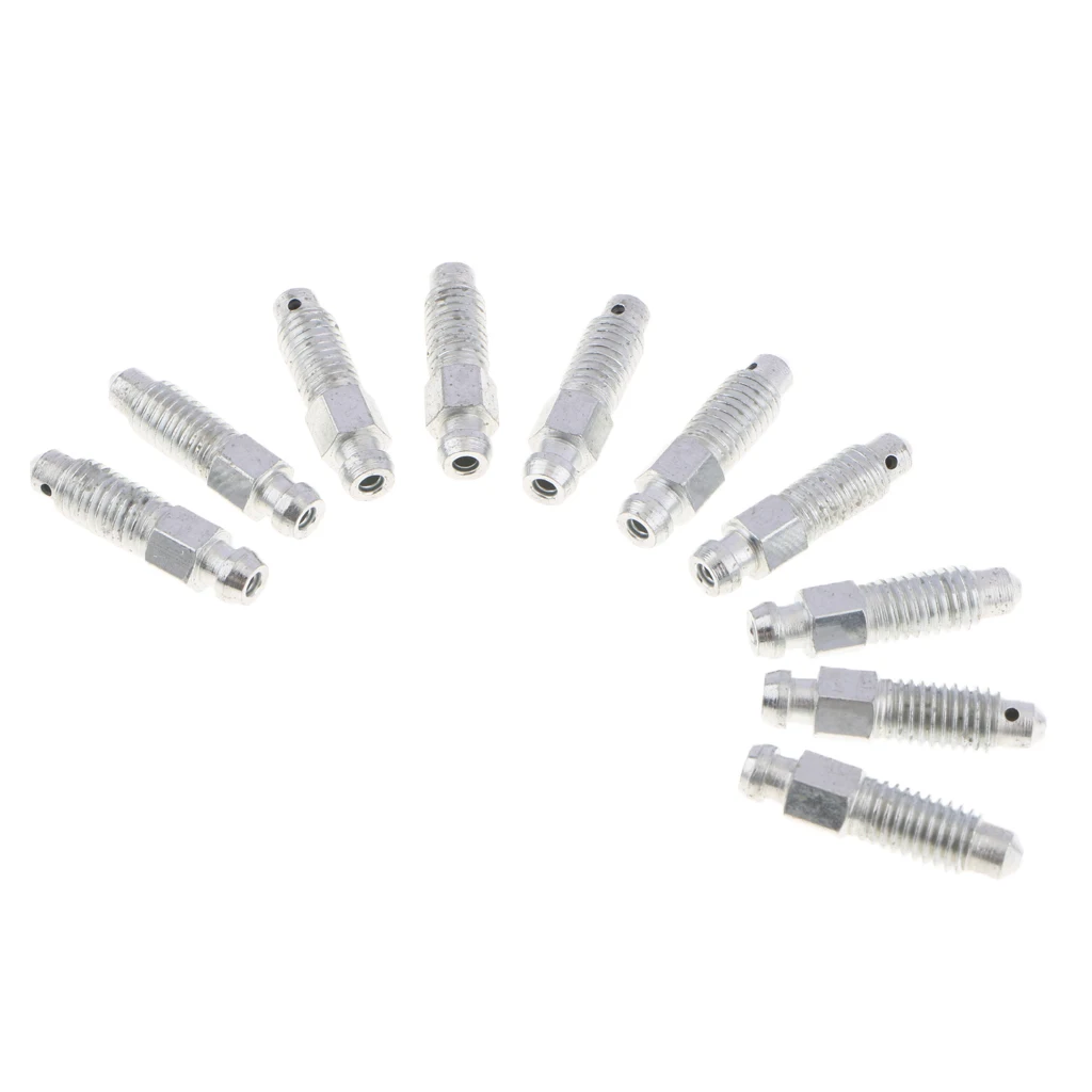 10x M8*1.25 Motor Car Brake Bleeder Caliper Bleed Screws Kit