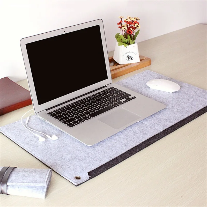 Большой коврик для клавиатуры ноутбука компьютерный стол игровая мышь коврик защита запястья тепло коврик для мыши фиксирующий край коврик для мыши серый