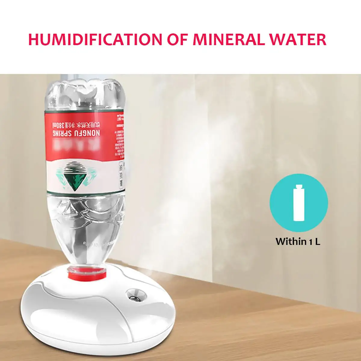 Ultrasonic Portable New USB Air Humidifier Mineral Water Bottle Holder Office 