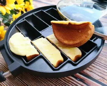 

10 holes Dessert Waffle Cake Maker Pan Japanese deep Pancake Aluminum alloy Frypan Cake mould with lid