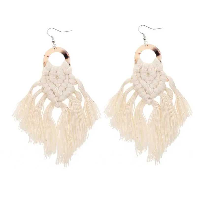 

2019 New Tassel Earrings Bohemian Hoop Earrings Drop Earrings Fashion Jewellery for Women Girls Party Dress Accessory