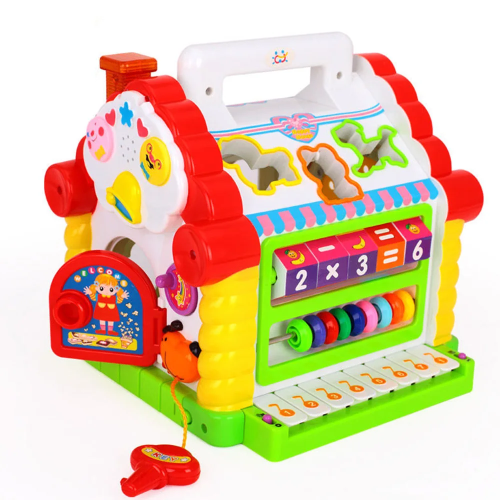 

Multifunctional Musical Toys Baby Fun House Musical Electronic Geometric building blocks Sorting Learning Educational Toy Gifts