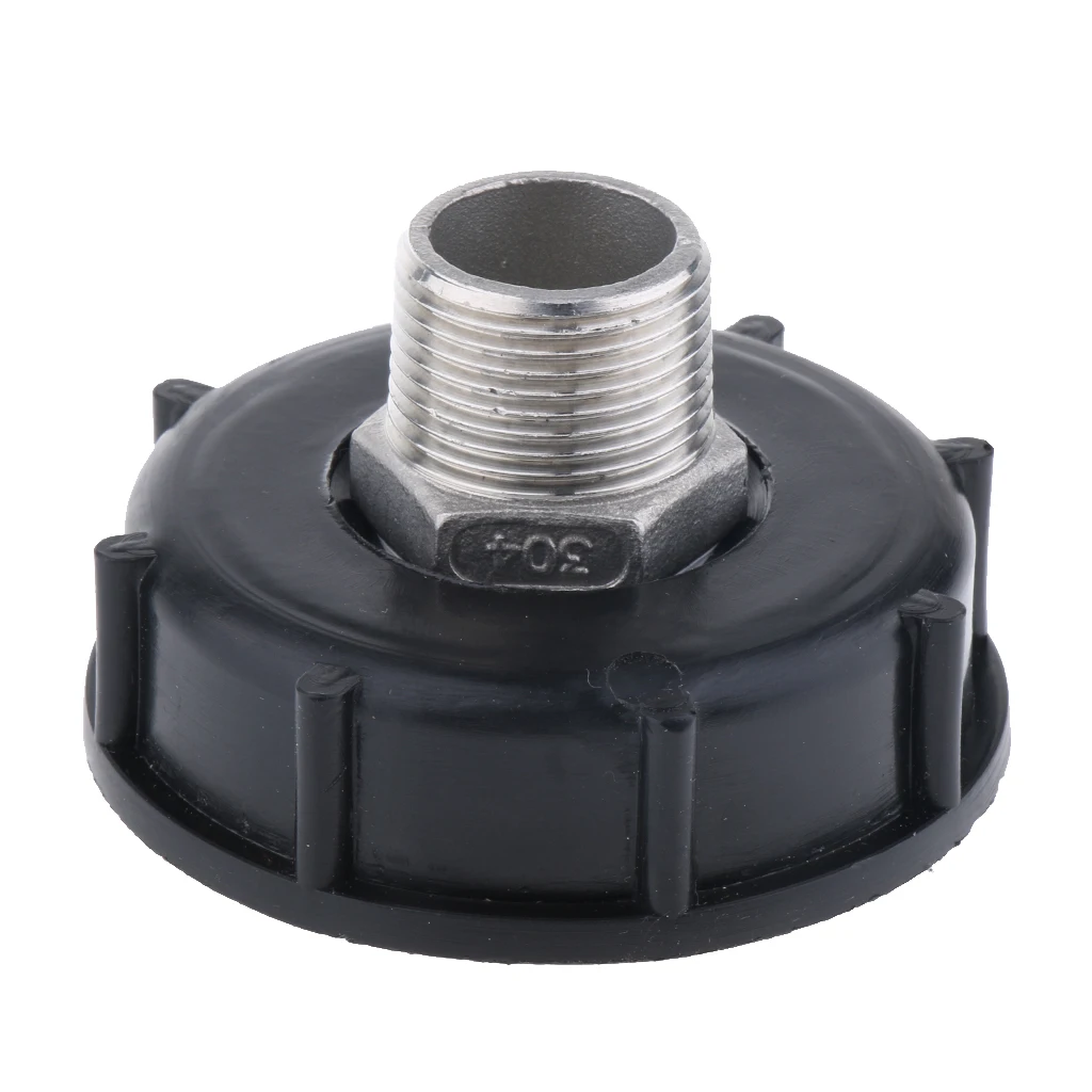2 inch IBC Tote Tank Valve Adapter Connector, DN50 Coarse Thread - 3/4 inch Male Thread, for Hose Pipe, Durable