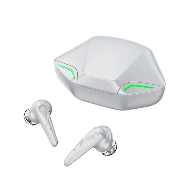 New Gaming Headset for E-Sports TWS Real Wireless Low Latency In-Ear Sports Headset With Charging Compartment white