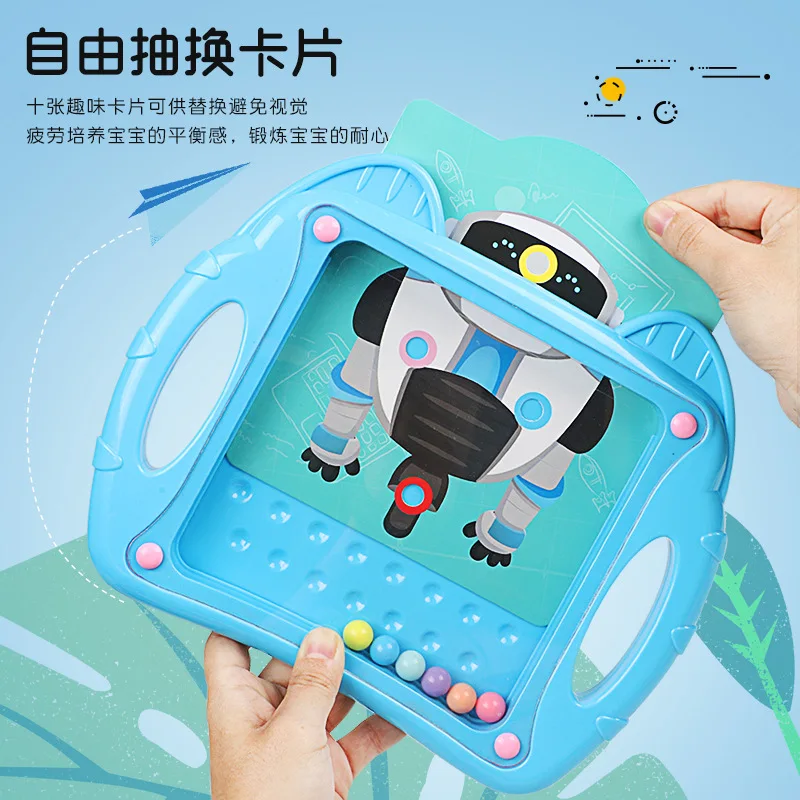 

[Micro for] Handheld Ball Bearing Balance Beads Game Children Training Focus Durable Insider Intelligence Parent And Child Inter