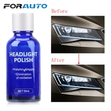 FORAUTO 30/10 мл фар автомобиля Комплект для пломбирования автомобиля восстанавливающая жидкость для фара линзы полировочное покрытие агент царапин окисления