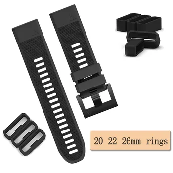 

New Rubber Watch Strap Security Loop Fastener Ring For Garmin Fenix 6S 6 6X Pro 5S 5 5XPlus For Descent Mk1/Fenix 3 HR band ring