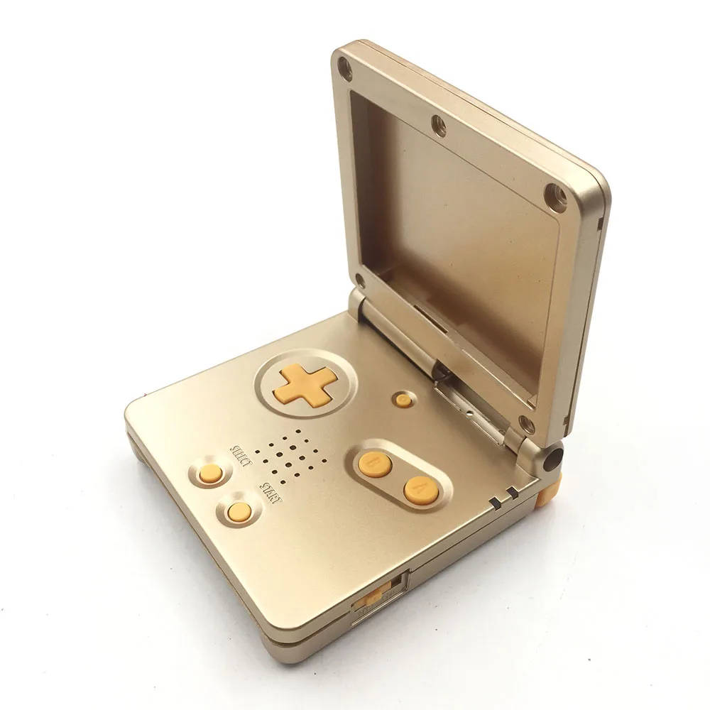12 комплектов крутой DIY Корпус чехол+ красочные кнопки для игра Nintendo GBA Boy SP Advance консоль - Цвет: Gold Yellow