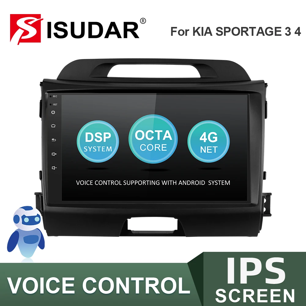 Автомагнитола ISUDAR V57S для KIA/Sportage 2010 2011 2012 2016 Авторадио мультимедиа GPS DVR камера ОЗУ