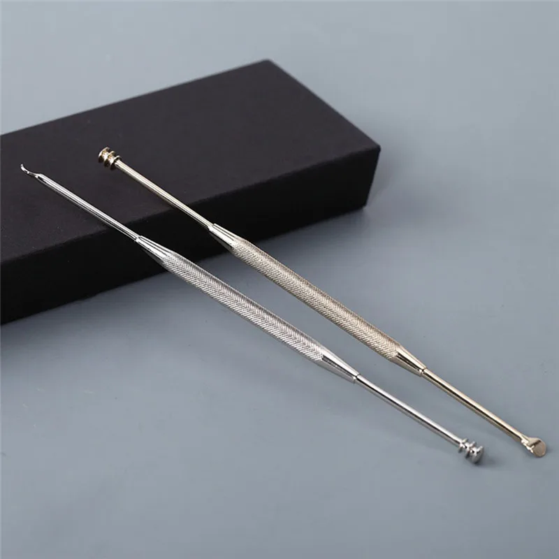 1 шт. двухсторонняя спиральная ложка для чистки ушей из нержавеющей стали