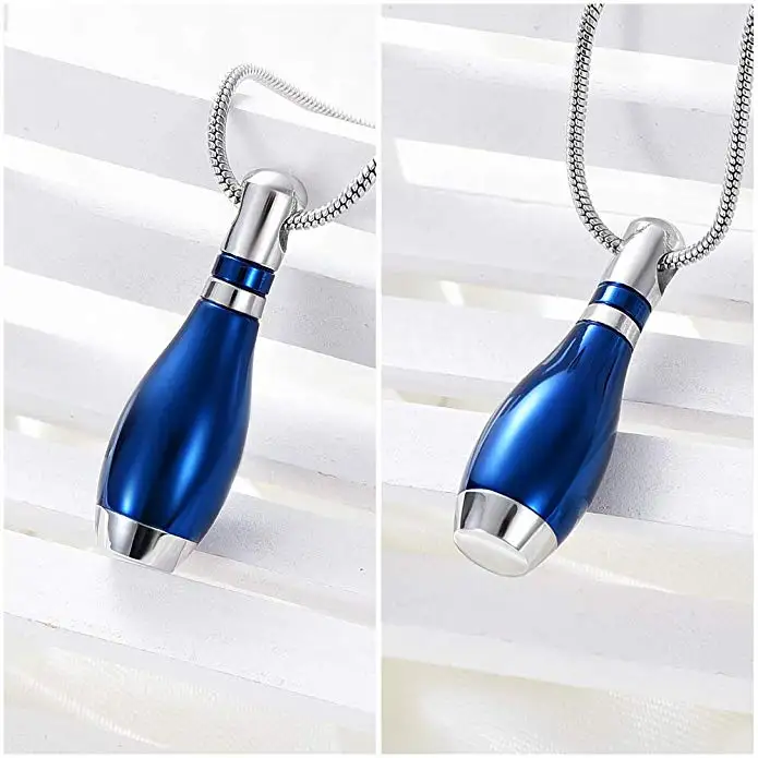 Ожерелье Боулинг урна hold Ashes Of fighes For women men Memorial Cremation Jewelry Подвеска-сувенир из нержавеющей стали