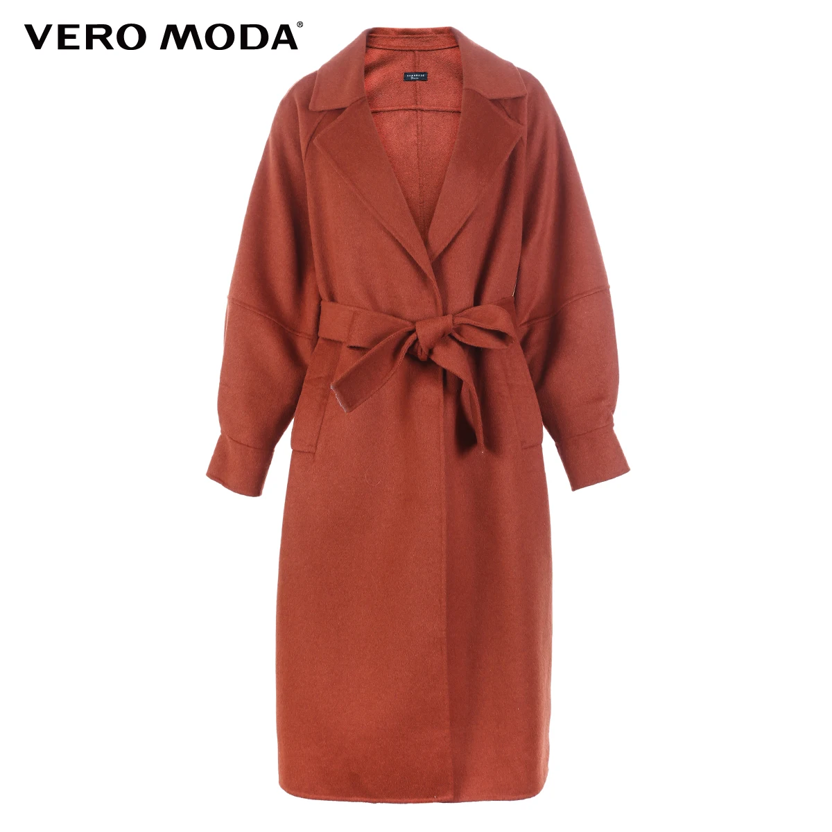Vero Moda женское новое шерстяное пальто с отворотом и рукавами | 318327524