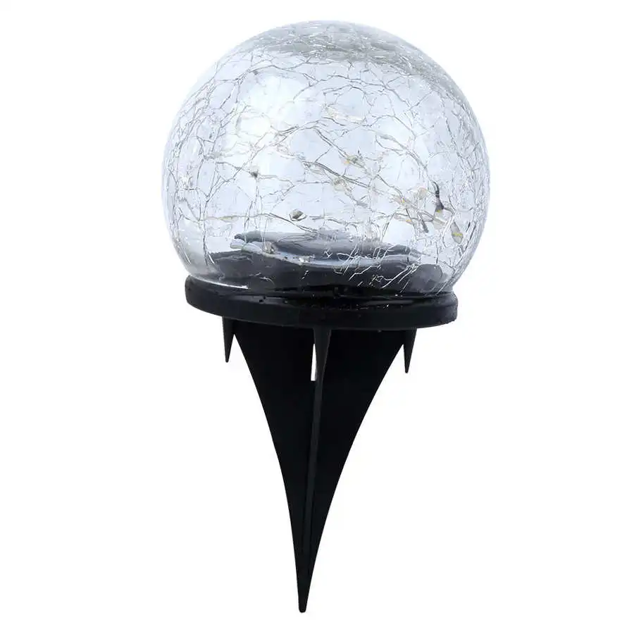 Водонепроницаемый стеклянный шар на солнечной батарее с трещинами наземная