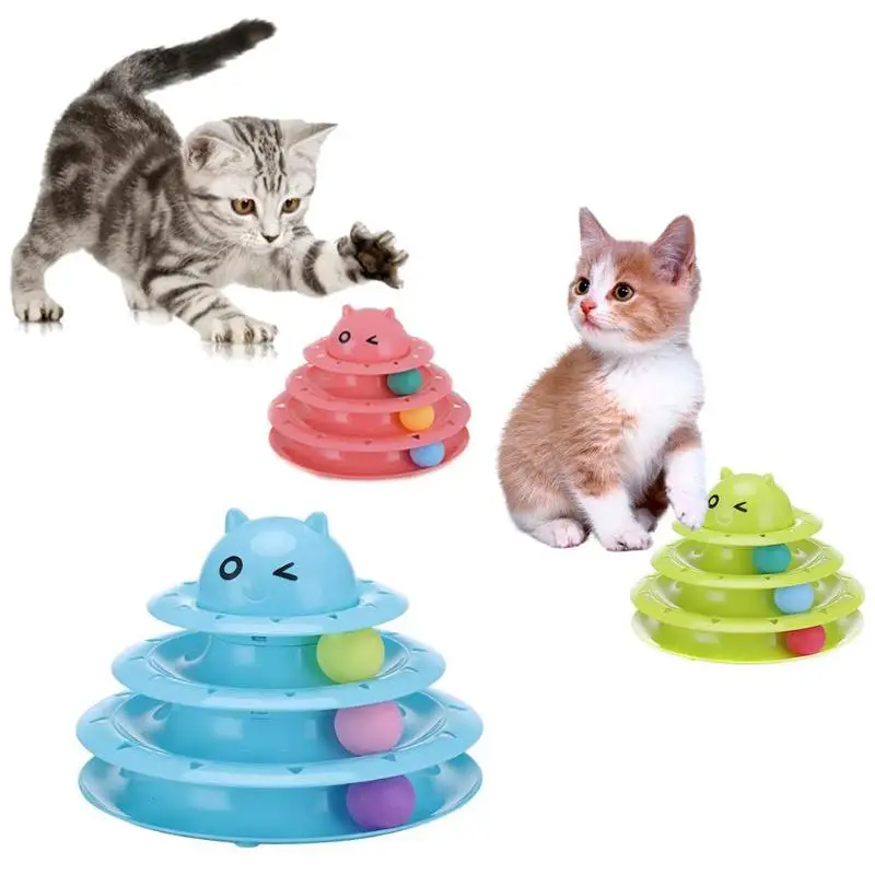 Забавные игрушки для животных кошка Crazy Ball Tower Disk интерактивные развлекательные пластины игровой диск Trilaminar проигрыватель собаки развлекательные принадлежности