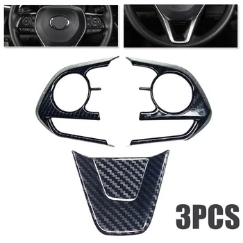 

3pcs car Steering Wheel Trim covers black high quality for Toyota Corolla Hatchback 2019 car Steering Wheel Trim decoration