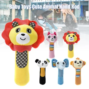 

Cute Hand Grasp Plush Rattle BB Stick Wings Handbell Baby Toys Chime Hand Bells S7JN