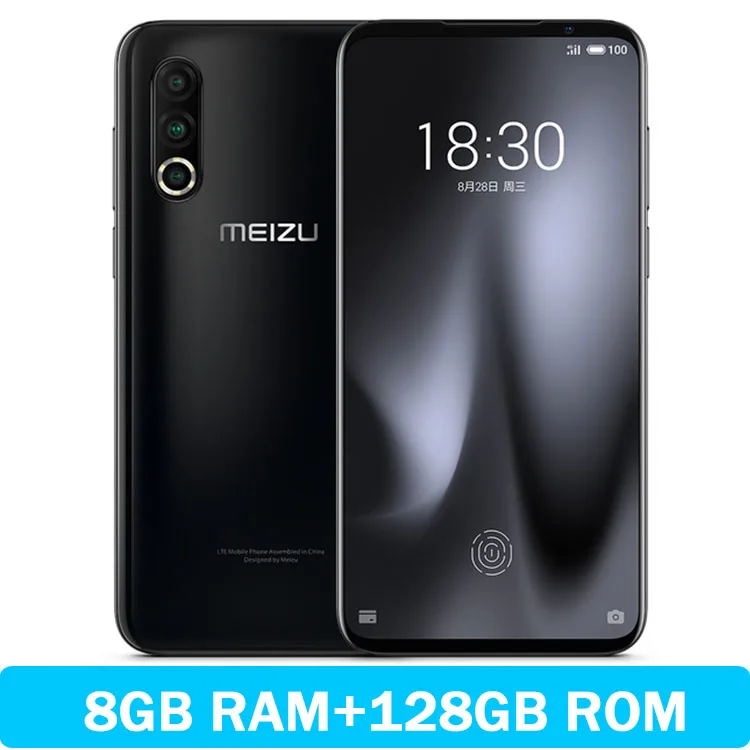 Meizu 16S Pro VOLTE 4 аппарат не привязан к оператору сотовой связи 6 ГБ Встроенная память Snapdragon 855 плюс Octa Core 6," FHD+ NFC для мобильного телефона - Цвет: 8G 128GB Black