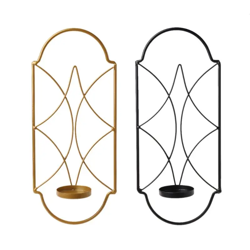 

Nordic Style Metal Iron Candlestick Wall Mounted Sconce Candle Holder Home Decor