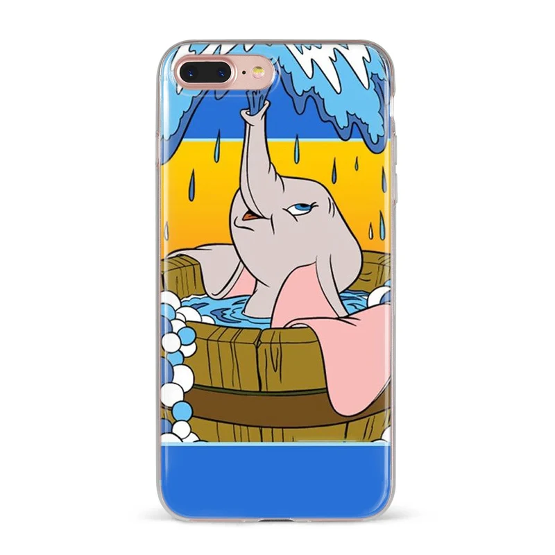 TPU Силиконовый чехол с изображением животных Дамбо Винни для iPhone X XS MAX XR 8 7 6 6S Plus 5 5S SE XS MAX, чехол для телефона - Цвет: TPU