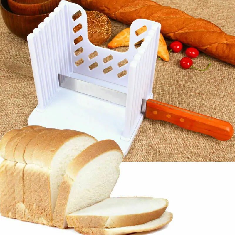 Kitchen Portable Bread Toast Slicer Cutter Maker Mold Kitchen Guide Slicing