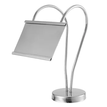 

1PC Stainless Steel Memo Holder Card Clip Photo Display Clamp Desktop Stand for Hotel Office Home (Size S)