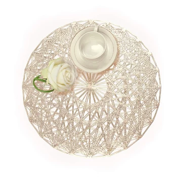 

Circular Hollow Fashion Hot Stamping Western Mat Insulation Mat Environmental Protection High Temperature Coasters