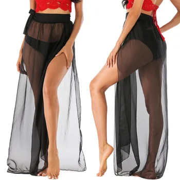 

Summer Beach Dresses Cover-Ups Woman Capes On Swimsuit Cape For The Women Irregular Bind Chip Day Silk Chiffon Sexy Perspective